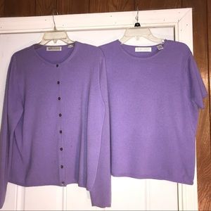 Valerie Stevens Tops - 💕Sale 100% cashmere 2-piece sweater set XL Valerie Stevens Tops - 💕Sale 100% cashmere 2-piece sweater set XL